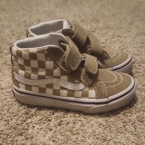 Vans Kids Tan Checkerboard Sneakers